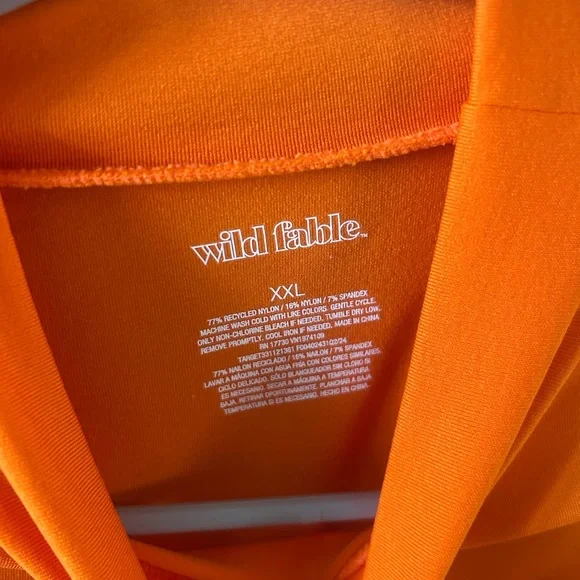 wild fable Bright Orange Mock Neck Long-Sleeve Top - Picture 3 of 3
